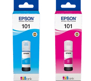 סט 4 בקבוקי דיו מקוריים 101 Epson EcoTank אפסון