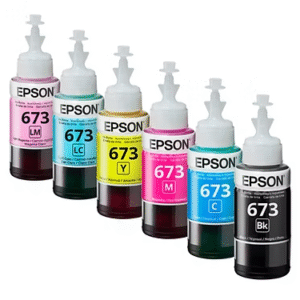 סט 6 בקבוקי דיו מקוריים 673 Epson EcoTank אפסון