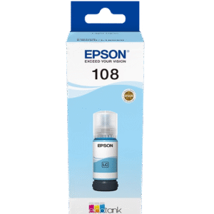 בקבוק דיו כחול בהיר מקורי 108 Epson EcoTank