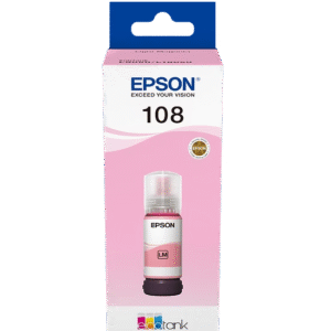 בקבוק דיו אדום בהיר מקורי 108 Epson EcoTank