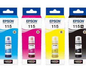 מארז 6 בקבוקי דיו מקוריים 115 Epson EcoTank אפסון